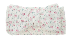 Pink Tulip Top Knot Headband