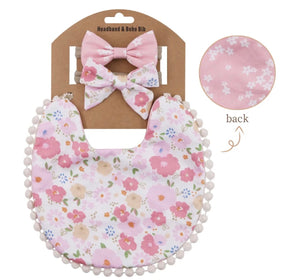 Pink Floral Bib